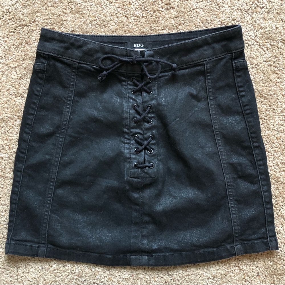 Corset front black mini skirt (Small)